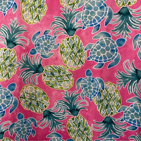 Alvins Island Sleeveless Floral Dress Turtle Pineapple Print Size Small - Picture 6 of 7